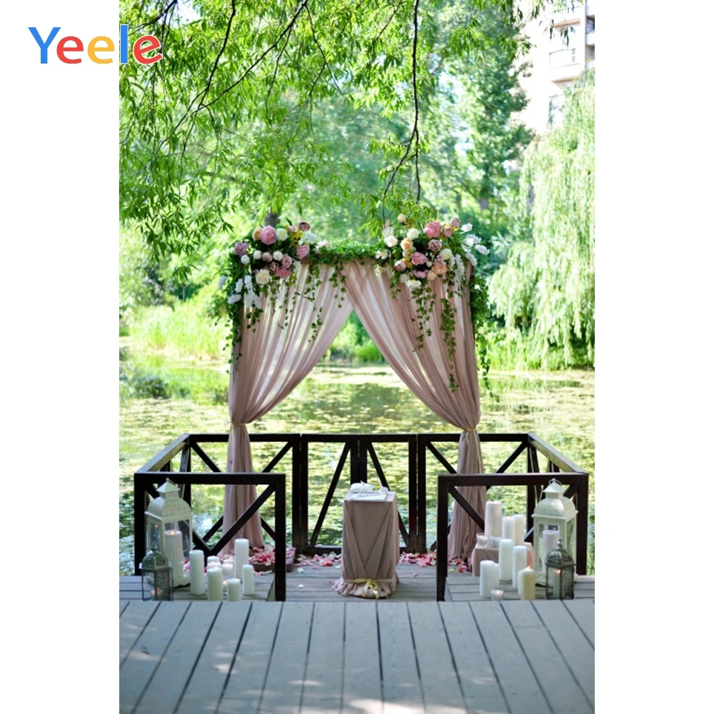 

Фоны Yeele для свадебной фотосъемки, Цветочная рамка, пол, парк, река, фотография, индивидуальные фоны для фотостудии