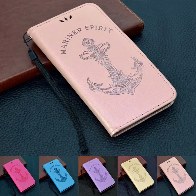 Кожаный чехол для iPhone X 10 SE 5 5S 6 6s 7 8 Plus Xiaomi Redmi Note 4 4X 5X A1 5A Y1 4A флип кошелек