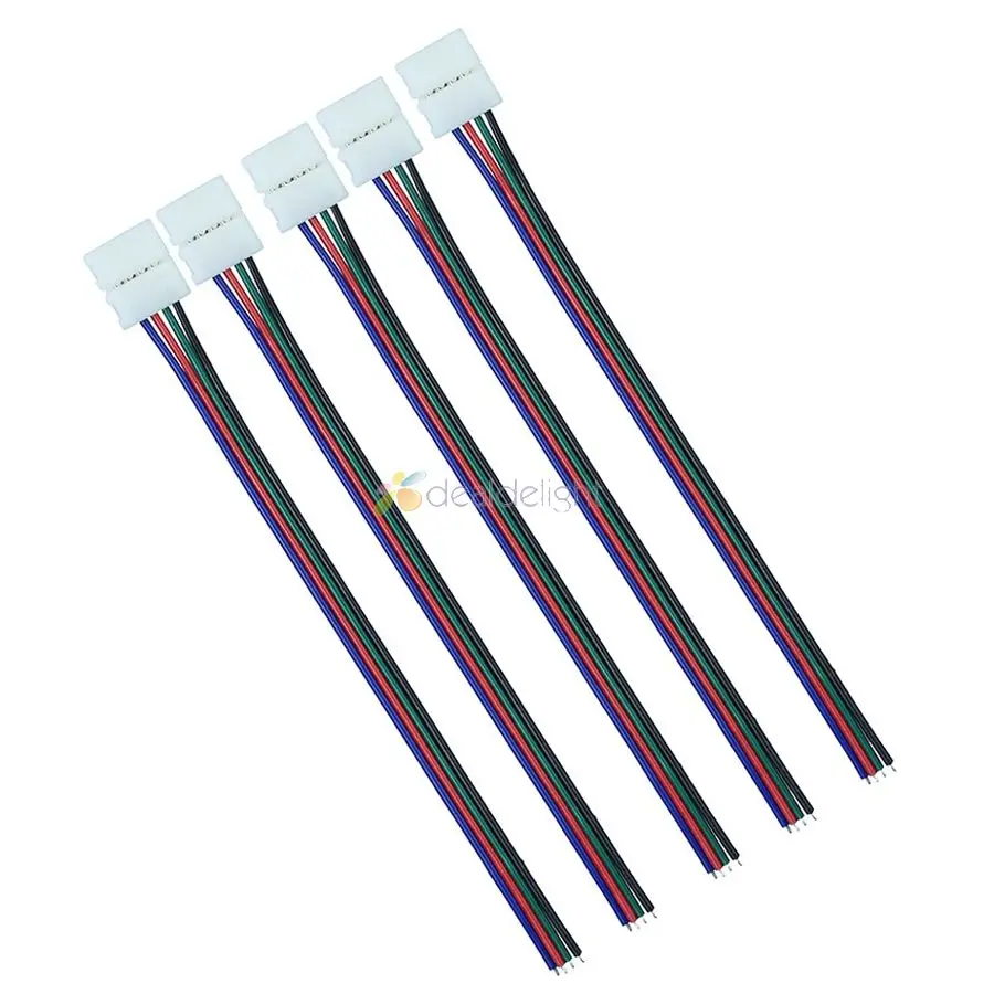 10 шт. мм 4 pin один разъем с кабелем для 5050 RGB Светодиодная лента без необходимости