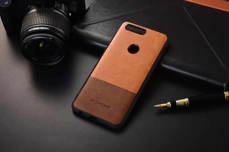Kezihome For Oneplus 5T back cover case ONE PLUS Soft Slim Stitching Genuine Leather PHONE CASE Luxury | Мобильные телефоны и