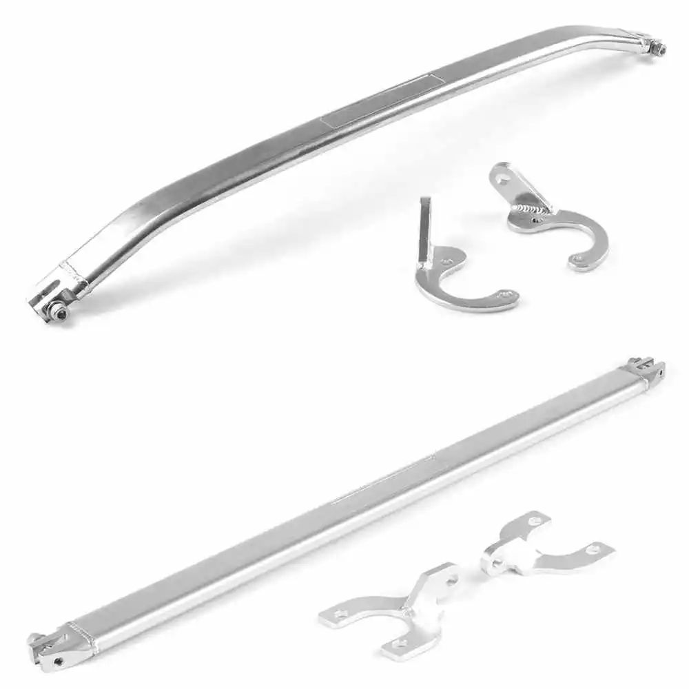 Серебристый 2 в 1 Передняя и задняя стойка для 92-00 Civic EG EK/93-97 Del Sol/94-01 Integra DC2 - Цвет: Серебристый