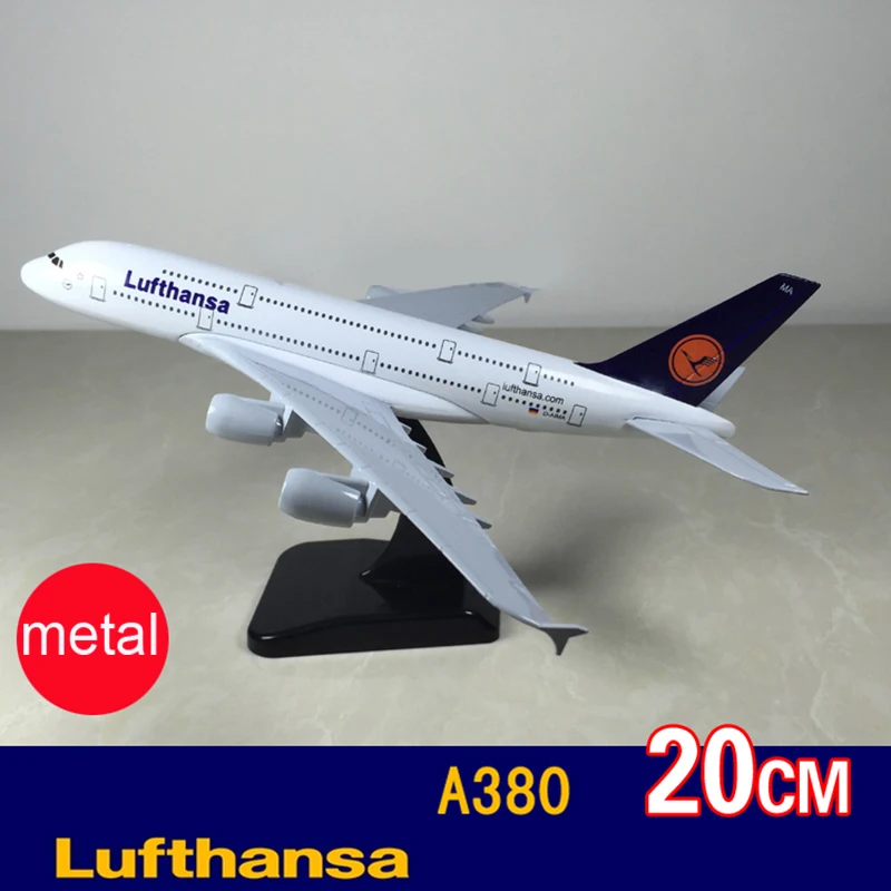 20 см Пособия по немецкому языку Lufthansa A380 с трёхмерными чертёжами сплав модель