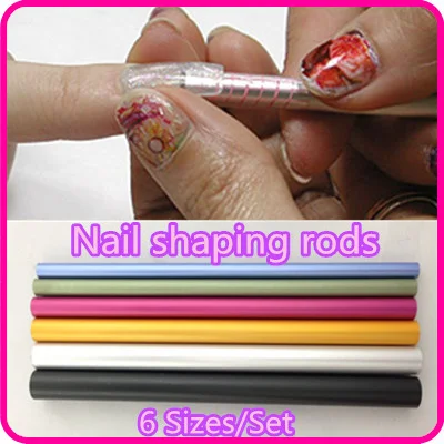 6 шт инструменты для дизайна ногтей разный размер кривая стержень палочки