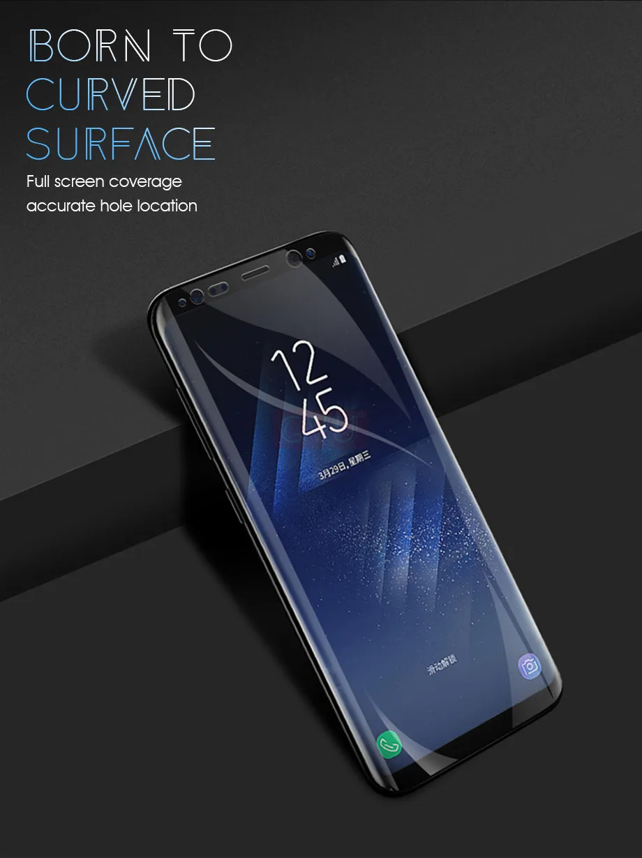 Защитная пленка для samsung Galaxy S8 S9 Plus Note 8 9 мягкий полный закругленный протектор экрана для samsung S9 S8 S7 S6 Edge не стекло