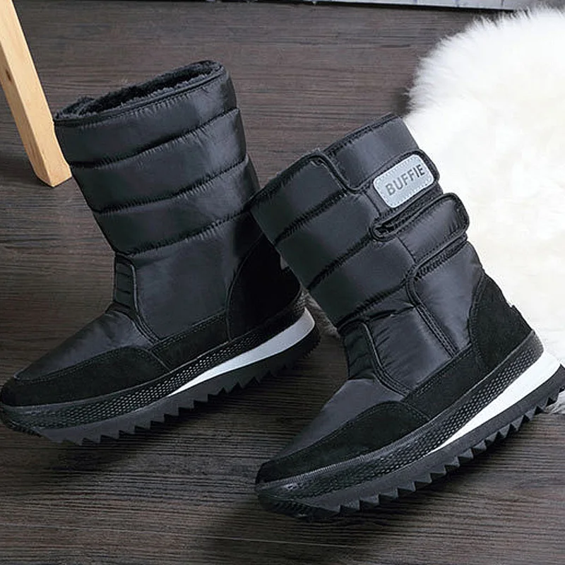 BeckyWalk/черные зимние сапоги женская обувь водонепроницаемые женские ботинки на