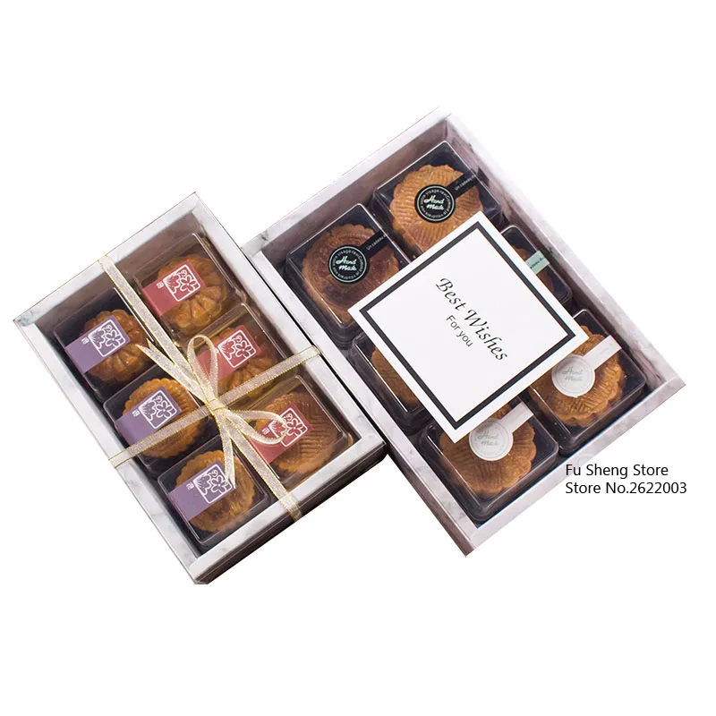 Прозрачная коробка для торта 21*14*5 см стандартные коробки упаковки кондитерских