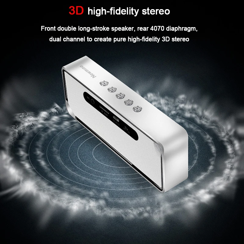 Newmine M10 Mini Bluetooth Speaker Portable Wireless Sound System 3D Stereo Music Surround Support TF AUX USB | Электроника