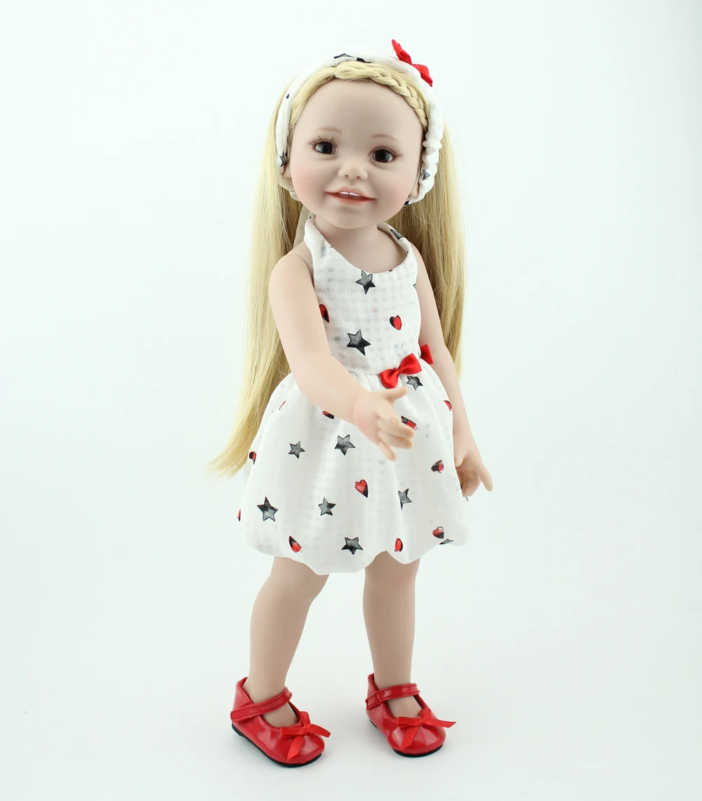 NPKDOLL американская Кукла-младенец 18 дюймов Reborn дети реалистичные девушки подарки на день рождения полные игрушки для виниловой ванны 45 см Силиконовая Мода