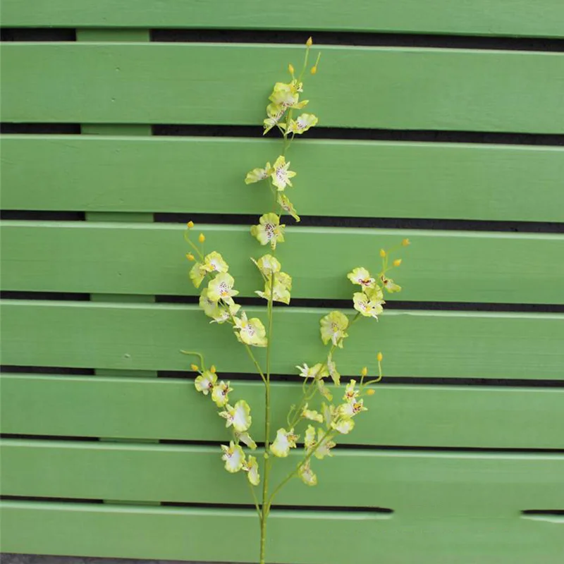 Искусственные цветы орхидеи, 5 веток, высокое качество, шелк, Oncidium Hybridum, танцующая кукла, Орхидея для дома, свадьбы, сада, Декор, A1050