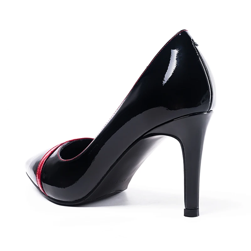 Женские вечерние туфли-лодочки на высоком каблуке из лакированной кожи с острым