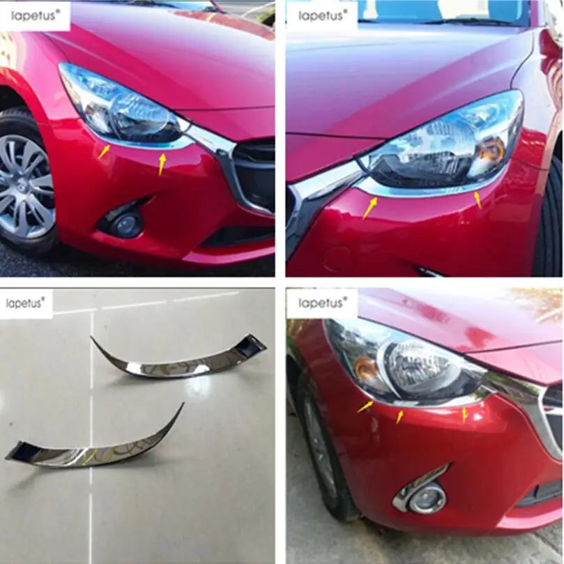 Аксессуары Lapetus подходят для Mazda 2 Demio 2015 2019 ABS Передние фары лампа век бровей