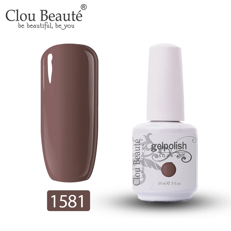 1581 Clou Beaute Гель-лак для ногтей 15 мл основа и верхнее покрытие Гель-лак для ногтей полуперманентный лак впитывающий прозрачный праймер для ногтей - Цвет: 1581