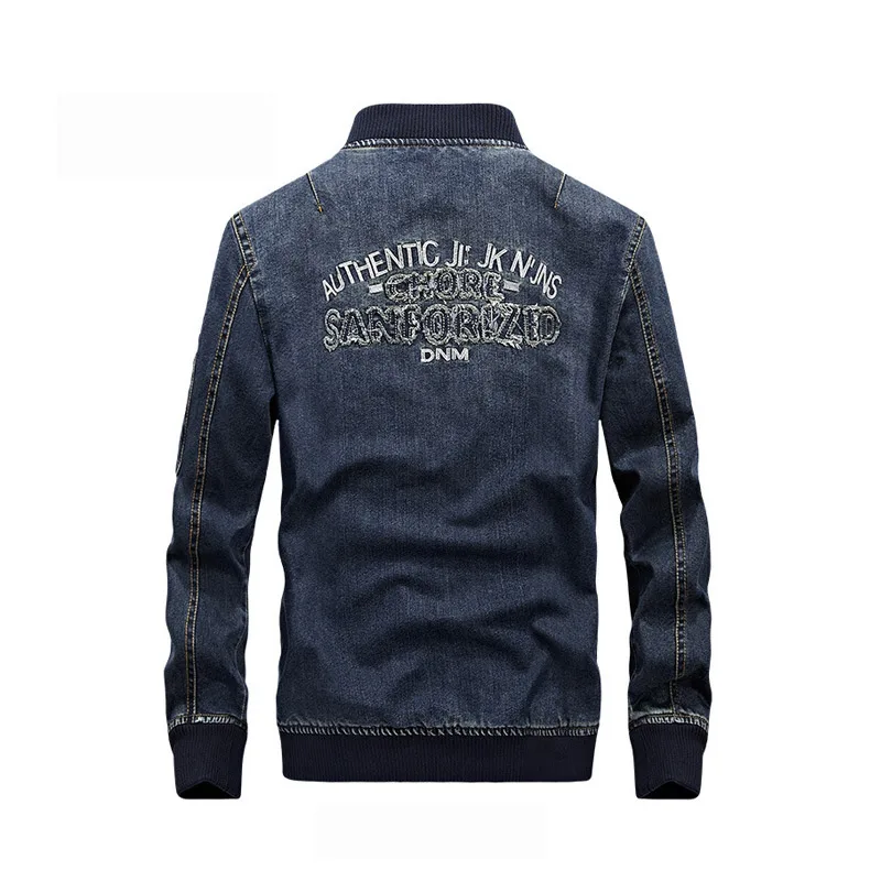 Куртка TANG Мужская джинсовая флисовая ветрозащитная верхняя одежда из денима 2