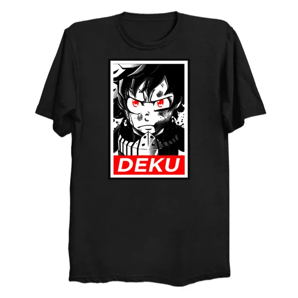 Новая мужская футболка с принтом хлопковая Футболка Boku no Hero Midoriya круглым вырезом