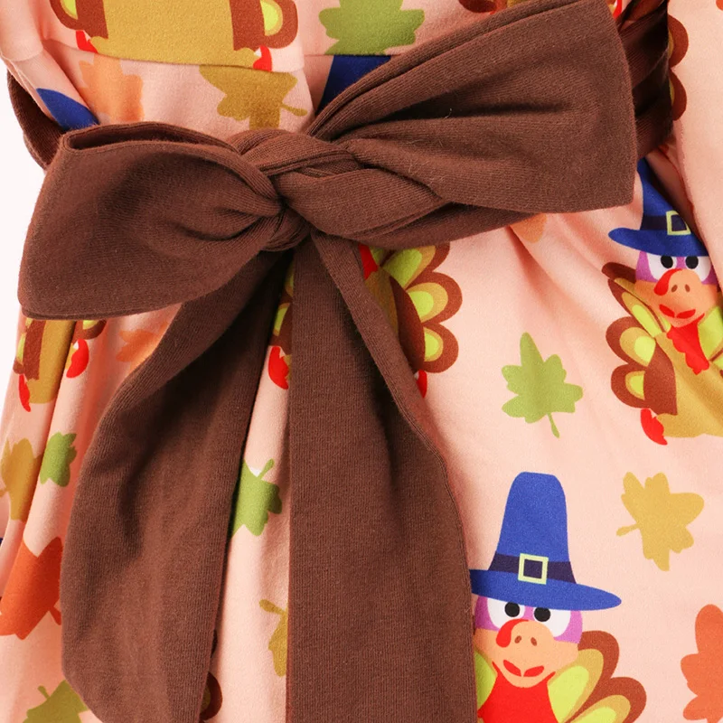 Kaiya Angel/платье для маленьких девочек с аппликацией в виде индейки коллекция 2017