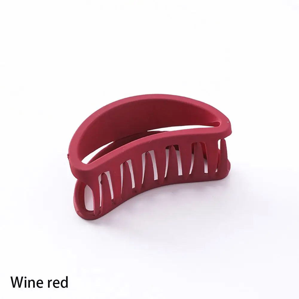 Style1 wine red Okdeals женский зажим для волос большого размера, акриловые шпильки для волос, одноцветные заколки для волос краба, Когти для макияжа, средство для мытья волос, аксессуары для волос - Цвет: Style1 wine red