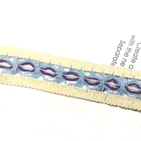 10 yard 2 5cm blue braided cotton lace trim diy ribbon diy apparel dress sewing accessories flower packing supplies