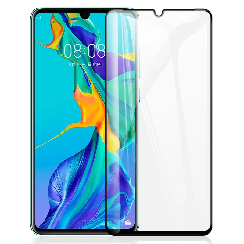 5D закаленное стекло для Huawei P30 Pro Полное покрытие Защитная пленка экрана с защитой