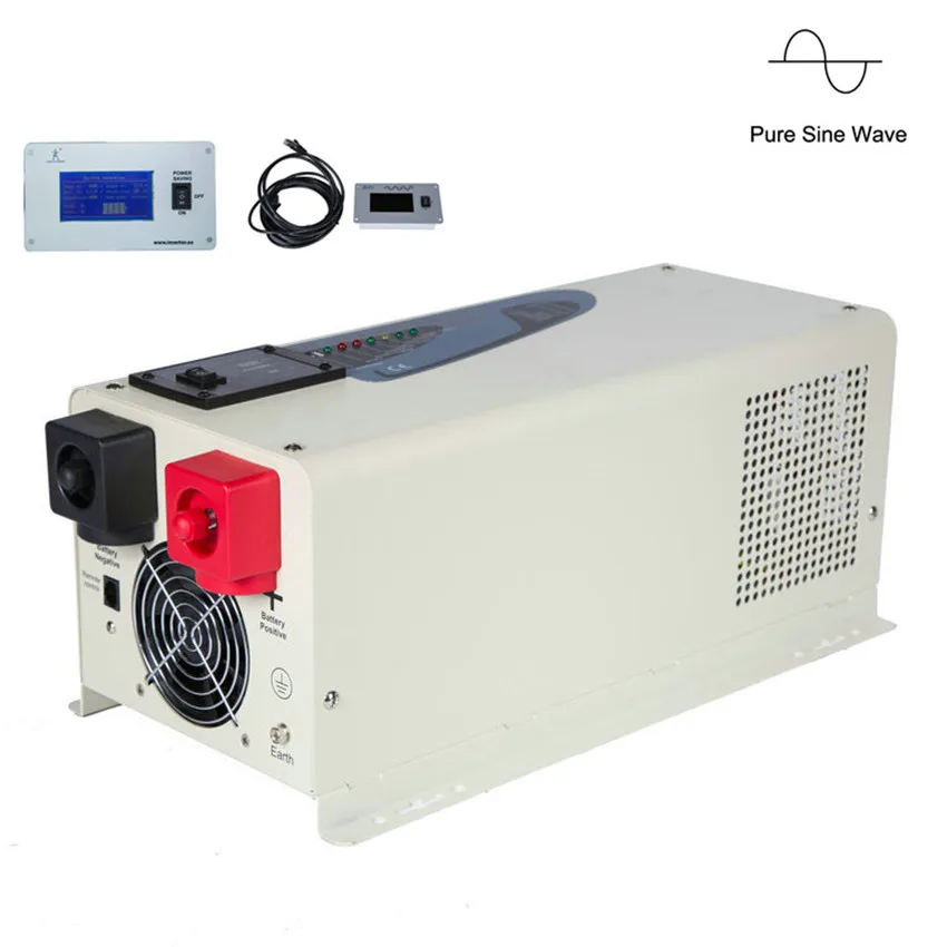 

New design off-grid power inverter 2000w 12v/24v 110v/220v pure sine wave CE,RoHS inversor converter With External LCD Display