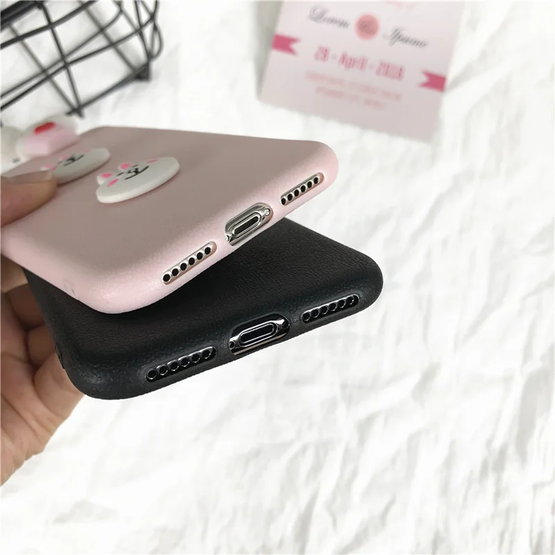 3D милый мобильный телефон с мультяшками чехол для IPhone 7X6 XS 6S 8 XR MAX Новый Мягкий