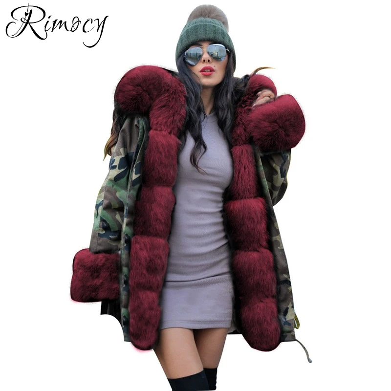Rimocy Новинка 2019 года для женщин камуфляж мужские парки femme Роскошные