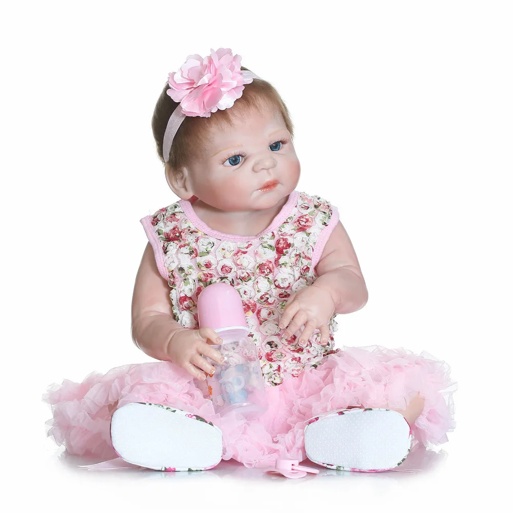 55 см силиконовая кукла-реборн для всего тела реалистичные игрушки новорожденных