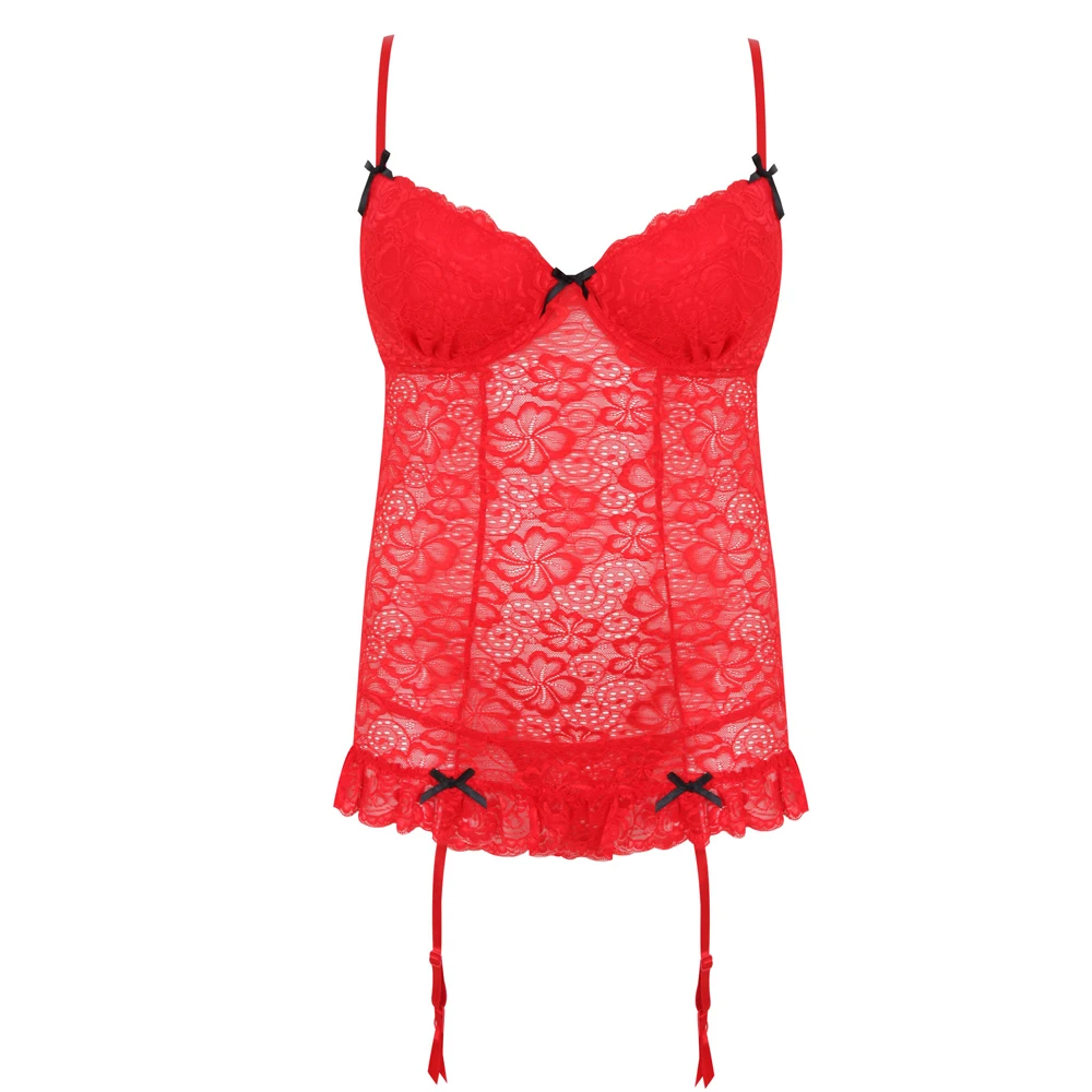 Сексуальное женское кружевное белье с цветочным рисунком вырезами на бретельках