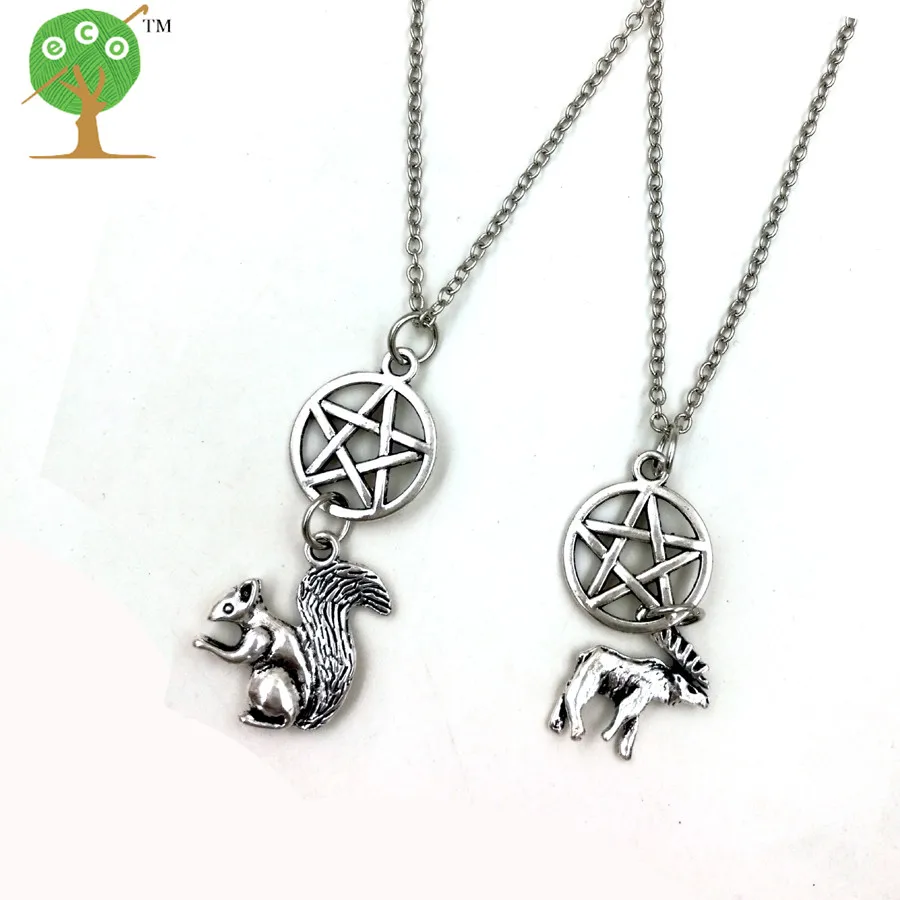 1 комплект сверхъестественное вдохновляющее ожерелье с белками кулоном и |