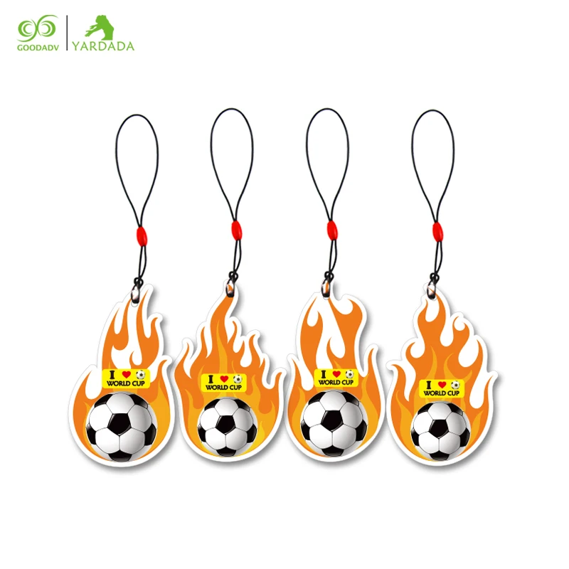 6pcs Flame shape eco-friendly paper air freshener car perfume supply various scents auto hanging support customization |