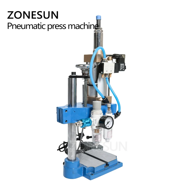 Пневматический пресс ZONESUN штамповочная машина для печати логотипа торговой