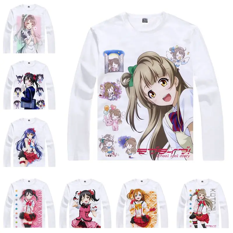 Coolprint японский Футболка с изображением в стиле аниме Живая Любовь кумир школы