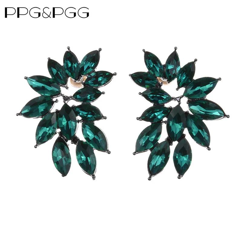 PPG&ampPGG New Arrival Charm Glass Stones Luxury Statement Instagram Hot Dangle Earrings For Women Small Drop Wholesale | Украшения и