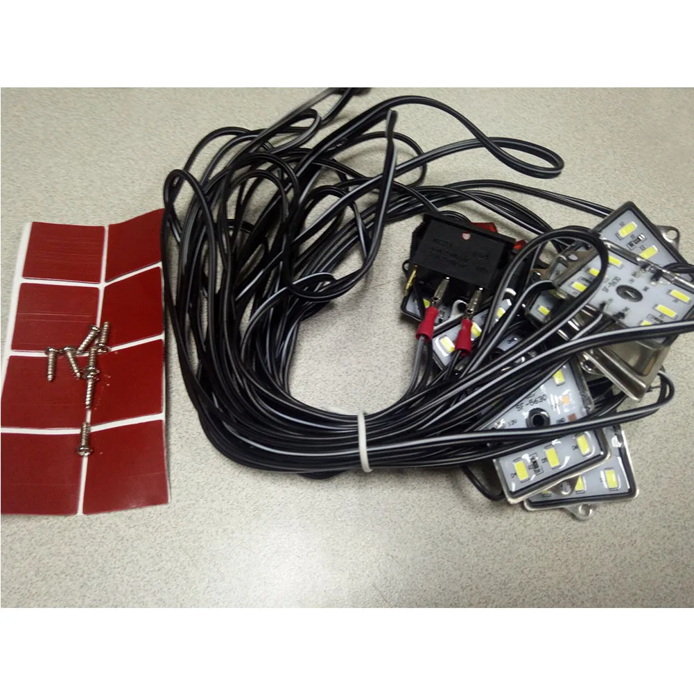 Высокое качество салона автомобиля 48LED 2 м освещение для чтения в машине 36*36 мм |