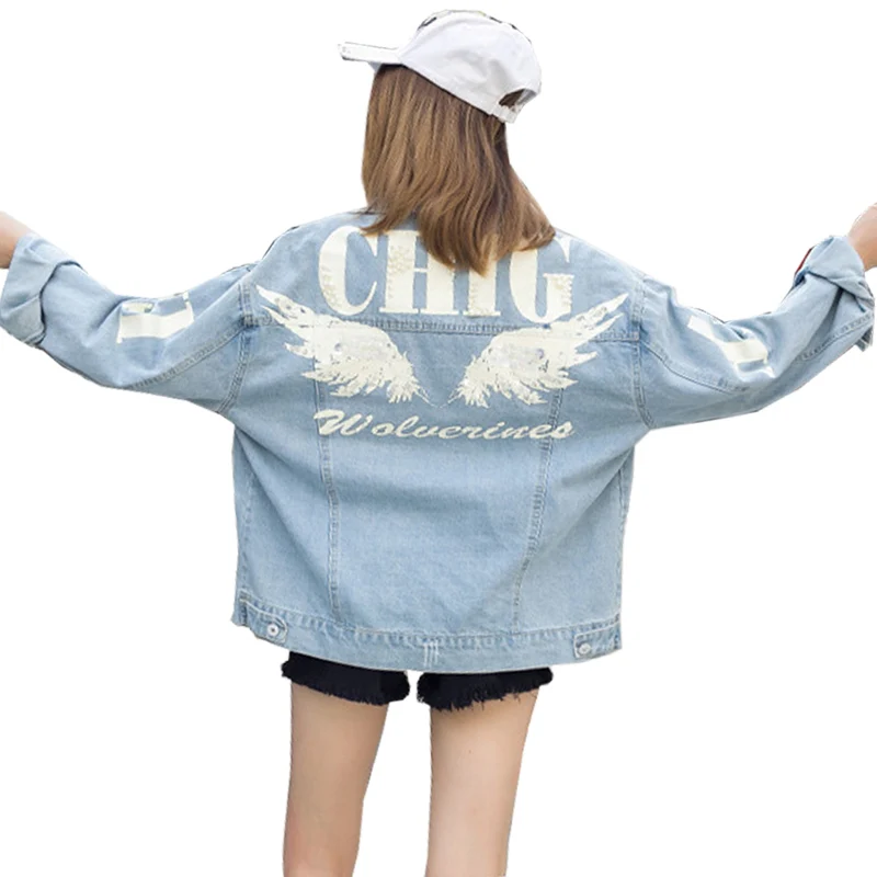 

TAJIYANE Spring Autumn Harajuku Denim Jacket Women Streetwear Vintage Jeans Jackets Korean Ladies Outwear Casaco Feminino ZL248