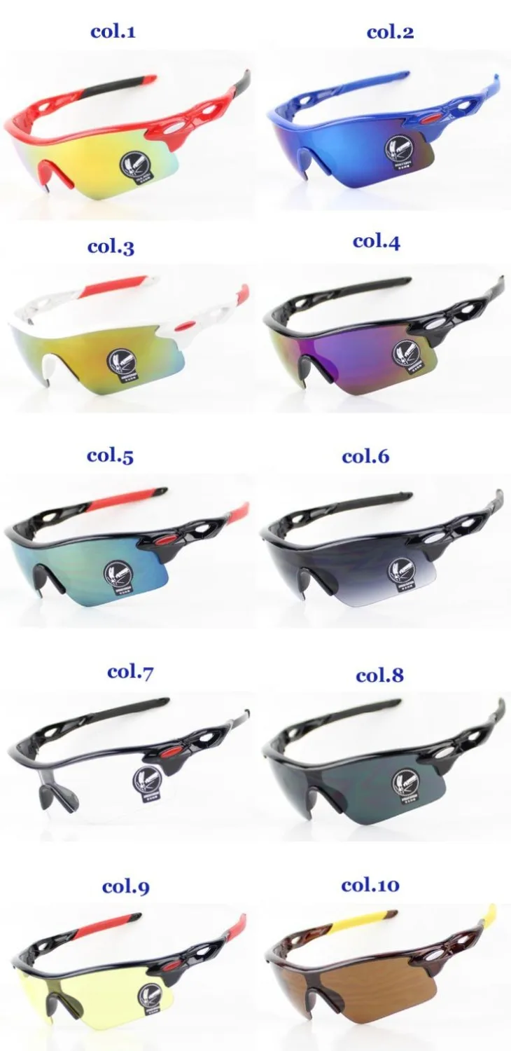 Мужчины женщины езда на велосипеде очки UV400 открытом воздухе спорт ветрозащитный