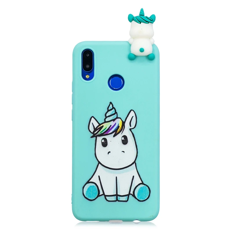 ETUI huawei P Smart дело чести 10 Lite Чехлы Симпатичные 3D панда Единорог собачий силиконовый чехол на huawei P Smart чехол для телефона