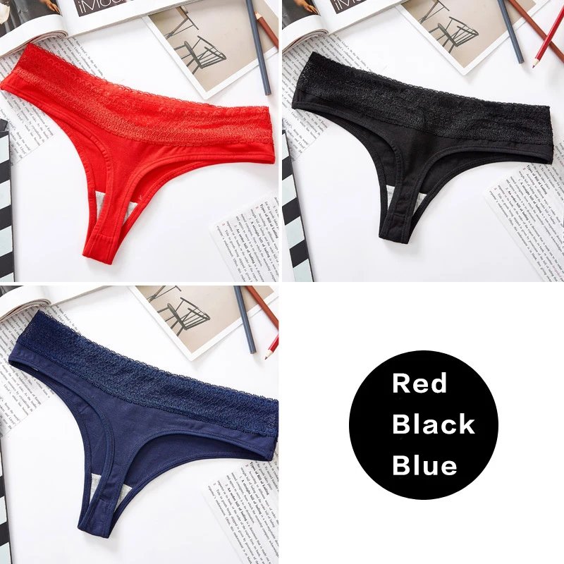 Сексуальные кружевные стринги женские трусики T-back интимное нижнее белье