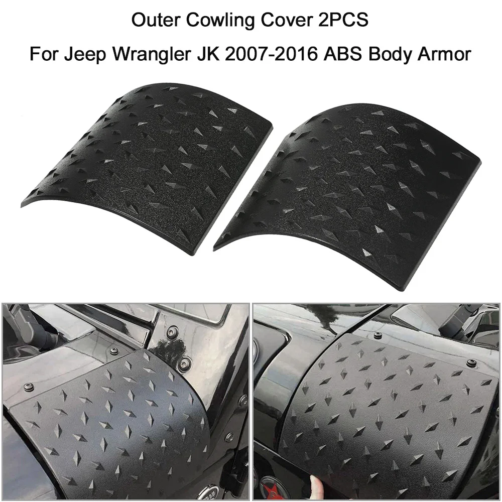 2 шт. новый черный защитный чехол для Jeep Wrangler JK 2007 2016|Передние и радиаторные