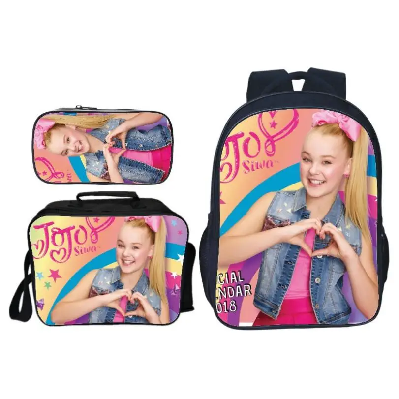 3 шт./компл. Pop Star Jojo Siwa детские школьные сумки для девочек-подростков повседневный