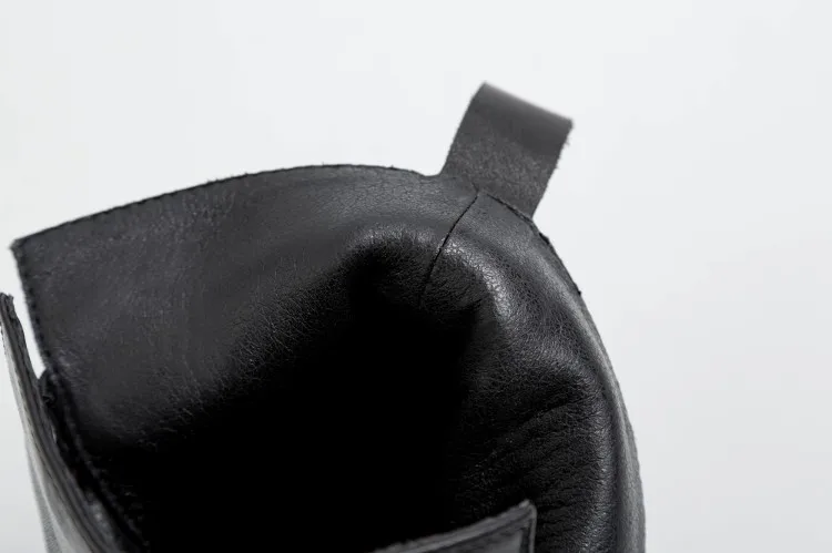 Модные женские байкерские ботинки PXELENA из натуральной кожи с круглым носком на