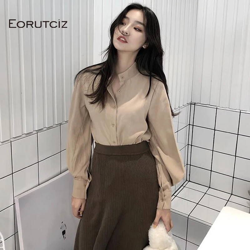 Женская блузка большого размера EORUTCIZ повседневная сексуальная винтажная с