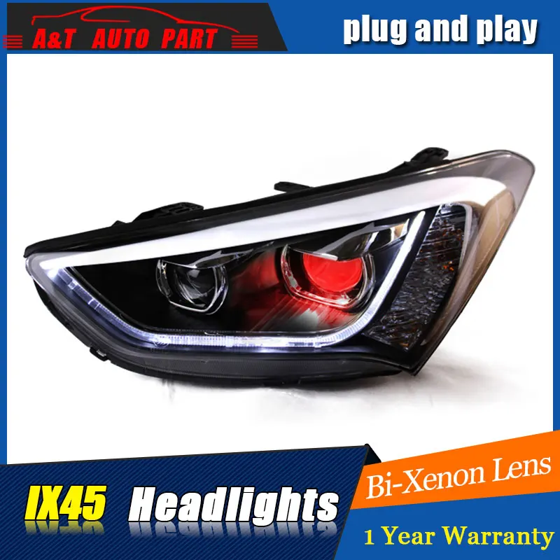 2013-2016 автомобильный Стайлинг для Hyundai IX45 светодиодный ные фары Новые SantaFe DRL линзы