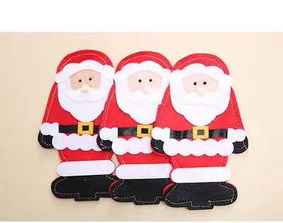 6 шт. Рождественский чехол для вилок карманный столовый столик столовые приборы