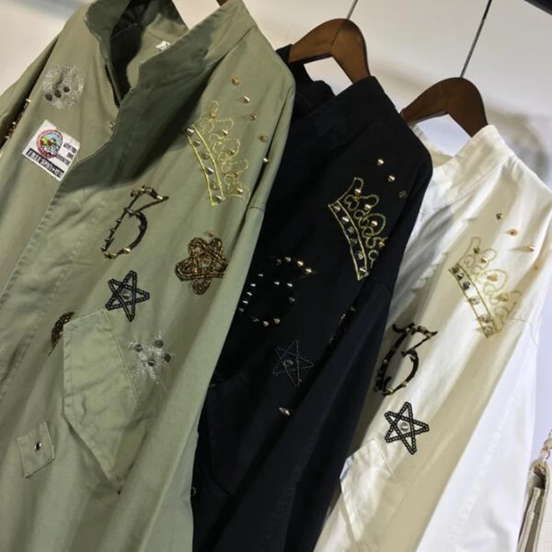 BF HARAJUKU ветер Демисезонный корейский патч на воротнике Тренч свободные большие