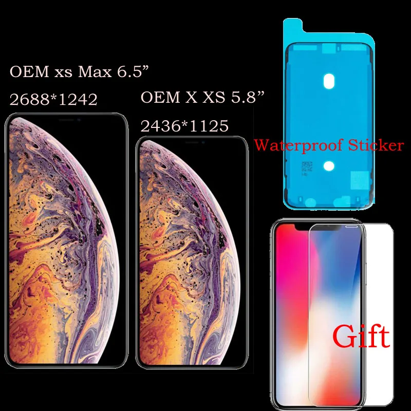 ЖК-дисплей GX для Apple iPhone 11 pro max X XS MAX XR Super AMOLED 3D сенсорный экран с дигитайзером в