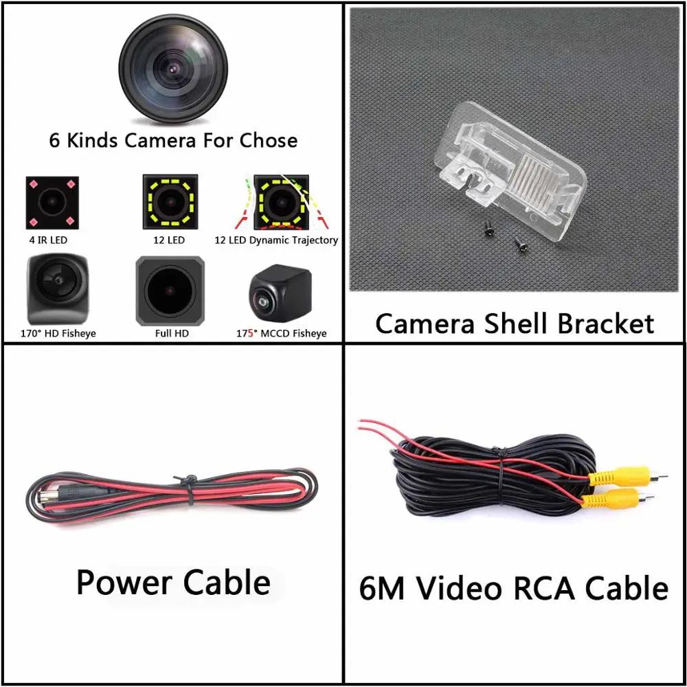 Camera Only 175 градусов рыбий глаз MCCD 12LED HD Автомобильная камера заднего вида для Mercedes Benz MB B класс W246 B180 B200 B220 B250 R350 R500 ML350 W203 - Название цвета: Camera Only