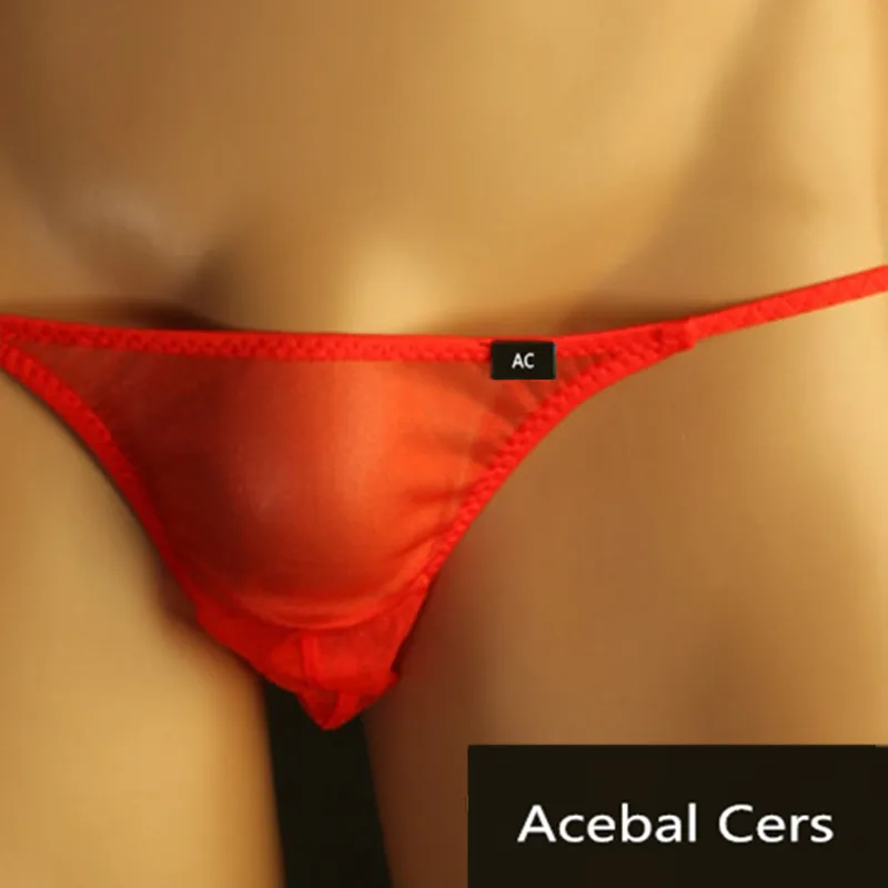 Мужские трусы бикини Acebal Cers черные нейлоновые с заниженной талией шортами