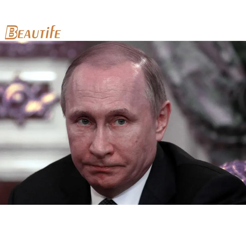poster Новое поступление. Плакат В. В. Путиного. Шелковый плакат. Украшение для дома. Настенный художественный тканевый плакат. 30x45 см., 40X60 см., 50X75 см., 60x90 см - Цвет: poster