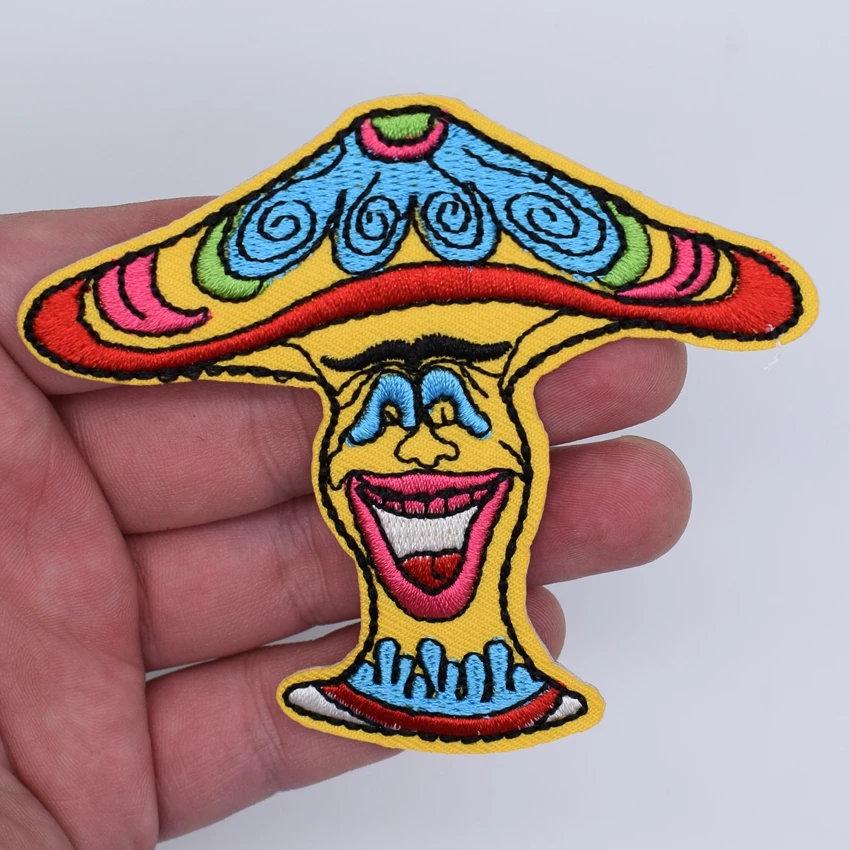 1 шт. нашивки с радужным грибом вышитыми нашивками и аппликацией наклейки для