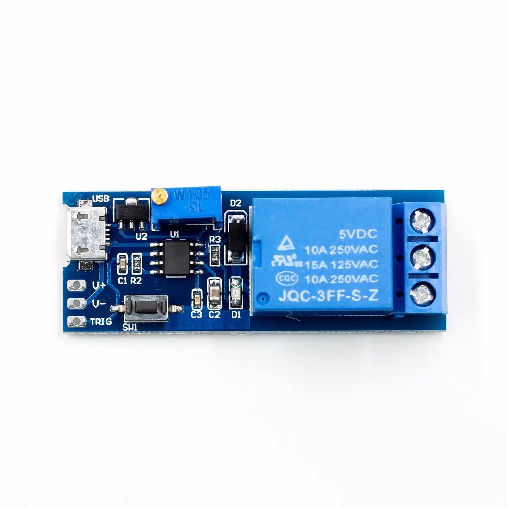 Умная электроника 5V 30V микро USB Мощность регулируемое реле задержки времени